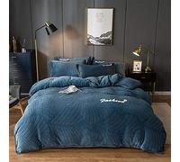 Copertura del piumone Doppio Vele Corallo in Inverno Foglio Pile Trapunta Francese Latte Flanella boschi di Letti Jade_1.2-135m Letto (Sapphire 1.2)