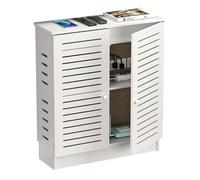 Copertura del radiatore in PVC Scatola di immagazzinaggio del router da pavimento multifunzionale modem nizer ripiani regolabili per casa ufficio 70x80x30cm/28x31x12in efficiente risparmio di spazio