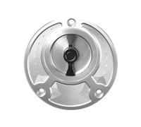Copertura Del Tappo Serbatoio Carburante CNC Senza Chiave Motociclette Tutti Gli Anni Per FZ6 FZ6R FZ1 R1 R6 R6S(Nero argento)