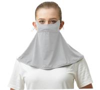 Copertura del viso per protezione solare, Maschera per il viso UPF 50+ UV Protezione solare, Cover del viso traspirante con anelli auricolari regolabili, Maschera per la protezione da sole gigante pe