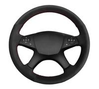 Copertura Del Volante Dell'automobile FAI DA TE Morbida Pelle Scamosciata Nera Per Mercedes Per Il Benz W204 C-Class C280 C230 C180 C260 C200 C300 2007-2010(Red Thread)