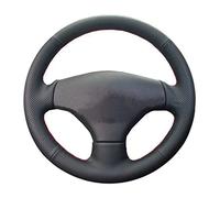 Copertura Del Volante Dell'automobile Su Misura Della Treccia Cuoio Artificiale Nero Antiscivolo Gli Accessori Di Per Peugeot 206 2002-2006(White Thread)