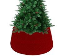 Copertura Della Base Del Supporto Rustico Della Fattoria, Collare Per Albero Di Natale Lavorato A Maglia, Decorazione Ad Anello Morbido, Copertura Del Supporto Per Albero Di Natale