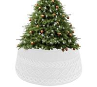 Copertura Della Base Del Supporto Rustico Della Fattoria, Collare Per Albero Di Natale Lavorato A Maglia, Decorazione Ad Anello Morbido, Copertura Del Supporto Per Albero Di Natale, Vacanze, Casa