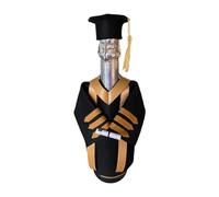 Copertura della bottiglia del cappotto di vino, copertura della bottiglia di vino Bachelor Topper Cappello, celebrazione divertente, decorazioni di laurea accessori per laureati, amici,