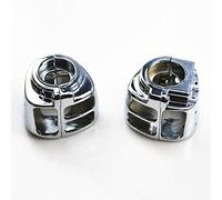 Copertura della casa dell'interruttore del manubrio del motociclo cromato per Harley Softail Dyna Wide Glide FXST Cruiser Chopper 1996-2012