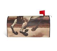 Copertura della cassetta delle lettere del cavallo bianco rampante con chiusura magnetica 25.5x21 in decorazioni all'aperto durevoli per la stagione di festival