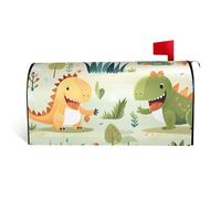 Copertura della cassetta delle lettere del dinosauro del bambino sveglio con la chiusura magnetica 25.5x21 in decorazioni all'aperto durevoli per la stagione di festival