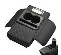Copertura Della Console Media Per Automobile: Pad Protezione Del Bracciolo Impermeabile, Portabicchieri Incorporato | Topper Per Cuscino Multifunzionale, Organizzatore Di Scatole In Tessuto Per