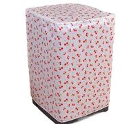 Copertura Della Lavatrice 2 pezzi di copertura impermeabile for lavatrice, asciugatrice, protezione solare, for passaporto, custodia protettiva in argento rivestito, rullo con cerniera(Red)