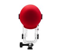 Copertura della lente in silicone Per Insta360 X5 Custodia invisibile per immersione, Cappuccio protettivo della lente Custodia subacquea del protettore della guardia della lente (Rosso)