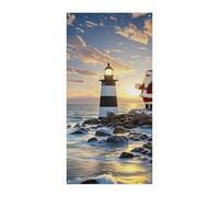 Copertura della porta Banner personalizzati Babbo Natale Faro Grande Banner Segno Wall Banner Decor Foto Sfondo Benvenuto Holiday Party Decor