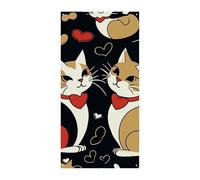Copertura della porta Banner personalizzati Coppia Gatti Grande Banner Segno Wall Banner Decor Foto Sfondo Benvenuto Holiday Party Decor