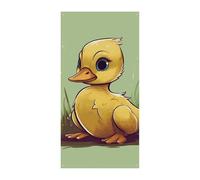Copertura della porta Banner personalizzati Little Duck con occhi azzurri Grande Banner Segno Wall Banner Decor Foto Sfondo Benvenuto Holiday Party Decor