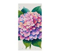 Copertura della porta Banner personalizzati per porte Acquerello Ortensia Grande Banner Segno Wall Banner Decor Foto Sfondo Benvenuto Holiday Party Decor