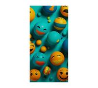 Copertura della porta Banner personalizzati per porte con faccina sorridente grande banner segno banner da parete decorazione foto sfondo benvenuto festa decorazione