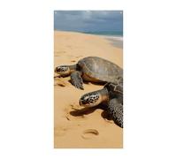 Copertura della porta Banner personalizzati Tartarughe sulla spiaggiaGrande Banner Segno Wall Banner Decor Foto Sfondo Benvenuto Holiday Party Decor