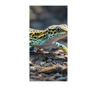 Copertura della porta personalizzata Banner Leopard Little GeckoLarge Banner Sign Wall Banner Decor Photo Background Benvenuto Holiday Party Decor