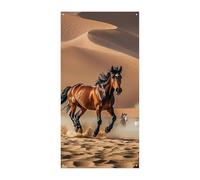 Copertura della porta personalizzata Banner per porte Cavalli che corrono nel deserto Tempesta Grande Banner Segno Wall Banner Decor Foto Sfondo Benvenuto Holiday Party Decor