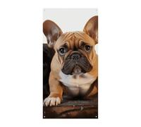 Copertura della porta Personalizzata Banner Porta Carino Bulldog Francese Grande Banner Segno Wall Banner Decor Foto Sfondo Benvenuto Vacanze Party Decor