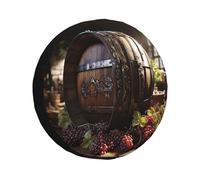 Copertura della ruota di scorta della botte di vino rosso impermeabile antipolvere protezioni della ruota di scorta portatile copertura universale per camper