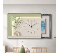 Copertura della Scatola Contatore Elettrico con Orologioj, Copertura per Scatola Fusibili per Interni per Pannello Decorativo a Parete, Copertura Elettrica(Black 4,60 * 50cm/23.6 * 19.7in)