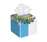 Copertura della scatola del tessuto della stampa della bandiera di San Marino, supporto decorativo del contenitore del tessuto del cuoio per la cucina, il bagno