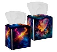 Copertura della scatola di fazzoletti variopinta spazio galassia nuvola nebulosa rettangolare porta fazzoletti facciali dispenser organizzatore di carta per banconi da toeletta comodino
