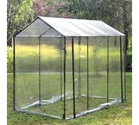 Copertura della serra del capannone di plastica del giardino，Casa del cane trasparente all'aperto Casa del gatto，Mini serra multifunzionale，Facile da spostare(120x80x86cm)