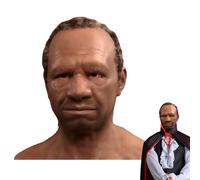 Copertura della testa in lattice spaventosa - Copertura della testa in lattice per cosplay di Halloween | Copertura della testa di anziano | Il buon casco di elasticità il vecchio straniero di mezza