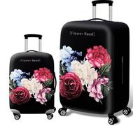 Copertura Della Valigia,Copri Bagaglio Elasticizzato per Bambini Adulti for 18-32 Pollici Suitcase,Accessori da Viaggio Valigia Trolley,Pianta Fiori Foglie Motivo Doodle (Colorato 1,XL)