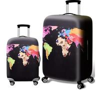 Copertura Della Valigia,Copri Bagaglio Elasticizzato per Bambini Adulti for 18-32 Pollici Suitcase,Accessori da Viaggio Valigia Trolley,Pianta Fiori Foglie Motivo Doodle (Colorato 12,M)