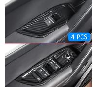Copertura dell'interruttore della finestra LHD per Audi Q5 Sportback FY SQ5 2017-2024 sovrapposizione del pannello di regolazione in fibra di carbonio 2023 2022 2021 2020 2019 2018