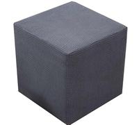 Copertura Dell'Ottomano Quadrato, Copri Ottomano Elasticizzato Copri Pouf Impermeabile Anti-macchia Copri Poggiapiedi Con Fondo Elastico Protettiva Per Poggiapiedi ( Color : Grey , Size : 60x60cm )