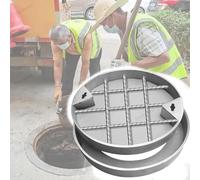 Copertura di botola dello scarico, coperchio e telaio rotondo commerciale delle acque luride dell'acciaio inossidabile per il marciapiede delle strade dei