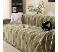 Copertura di divano di Chenille, copertura di divano non slip a spina di pesce lavabile, il divano lancia un pet friendly per cani gatti soggiorno green 180 * 130cm/70.9 * 51.2in