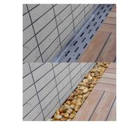Copertura di drenaggio for trincea in resina in acciaio inossidabile | Diverse dimensioni, drenaggio del giardino esterno: for prato, patio, vialetto(10x10cm(4"x4"))