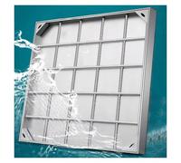 Copertura di drenaggio rettangolare impermeabile resistente per prato, bacino e pavimentazione, resistente coperchio per pozzetto e fosse settiche con ganci