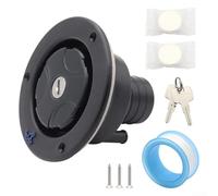 Copertura di ingresso dell'acqua da 80 mm con serratura a chiave per camper e rimorchi, progettata per un accesso sicuro e la prevenzione delle perdite utilizzando nastro sigillante grezzo (nero)