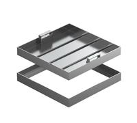 Copertura di ispezione in acciaio inossidabile, portello di accesso nascosto, copertura di scarico quadrata per vialetto (95 x 95 cm) e coperchio discreto del serbatoio delle acque reflue