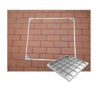 Copertura di lusso in acciaio inossidabile 304 nascosto per skimmer coperchio invisibile design a incasso per vialetto/cortile/pavimentazione 8 cm profondità 60 x 60 cm