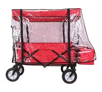 Copertura di pioggia chiara per il vagone pieghevole per spinta - Accessorio per carrello per carrello ideale per lo shopping da campeggio da giardino all'aperto - Copertura di pioggia chiara