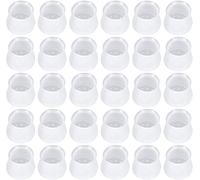 Copertura di Protezione in Silicone per Gambe di Sedie, 40 pezzi Trasparenza Tappi per Gambe in Silicone per Piedi Rotondi per Mobili