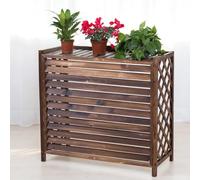 Copertura di recinzione, copertura di recinzione i Louvered Wooden Outdoor Privacy Fence for AC Unit Trash Can Pool Equipment Multiple Sizes