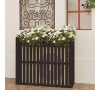 Copertura di recinzione, copertura di recinzione i Wood AC Unit Cover Privacy Fence Flower Stand Multicolor Multiple Sizes(Black,85x35x84cm)
