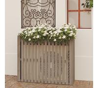 Copertura di recinzione, copertura di recinzione i Wood AC Unit Cover Privacy Fence Flower Stand Multicolor Multiple Sizes(Grey,85x35x84cm)
