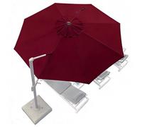 Copertura Di Ricambio 8 Braccia Rechange Telo Per Ombrellone 3m 3.5m Copertura, AntisUV Baldacchino Di Ricambio Ombrello Parasole Impermeabile, Replacement Parasol Cover(Deep Red,3m)