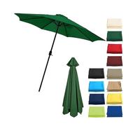 Copertura di ricambio impermeabile resistente ai raggi UV, 6/8 costole, copertura spessa per ombrelloni a sbalzo e pensili, ideale per giardino, terrazza, piscina (verde scuro 2,3/6)