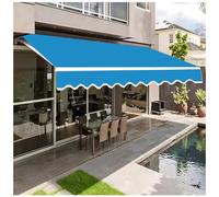 Copertura di ricambio in tessuto impermeabile per tenda da patio, manuale, retrattile, 3 x 5 m, per esterni, per giardino, terrazza, finestra, riparo ombra (senza cornice)