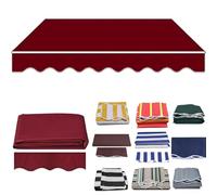 Copertura di ricambio in tessuto per tenda da patio, 4 x 3 m, per balcone e giardino, parasole manuale per terrazze e padiglioni esterni, protezione UV